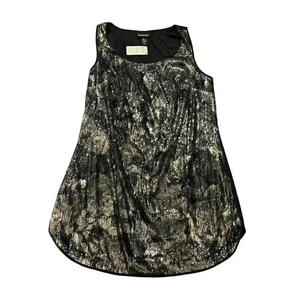 Lane Bryant Sequin Graphic Floral Abstract Print Party Mini Dress Size 14 NWT - Picture 1 of 9